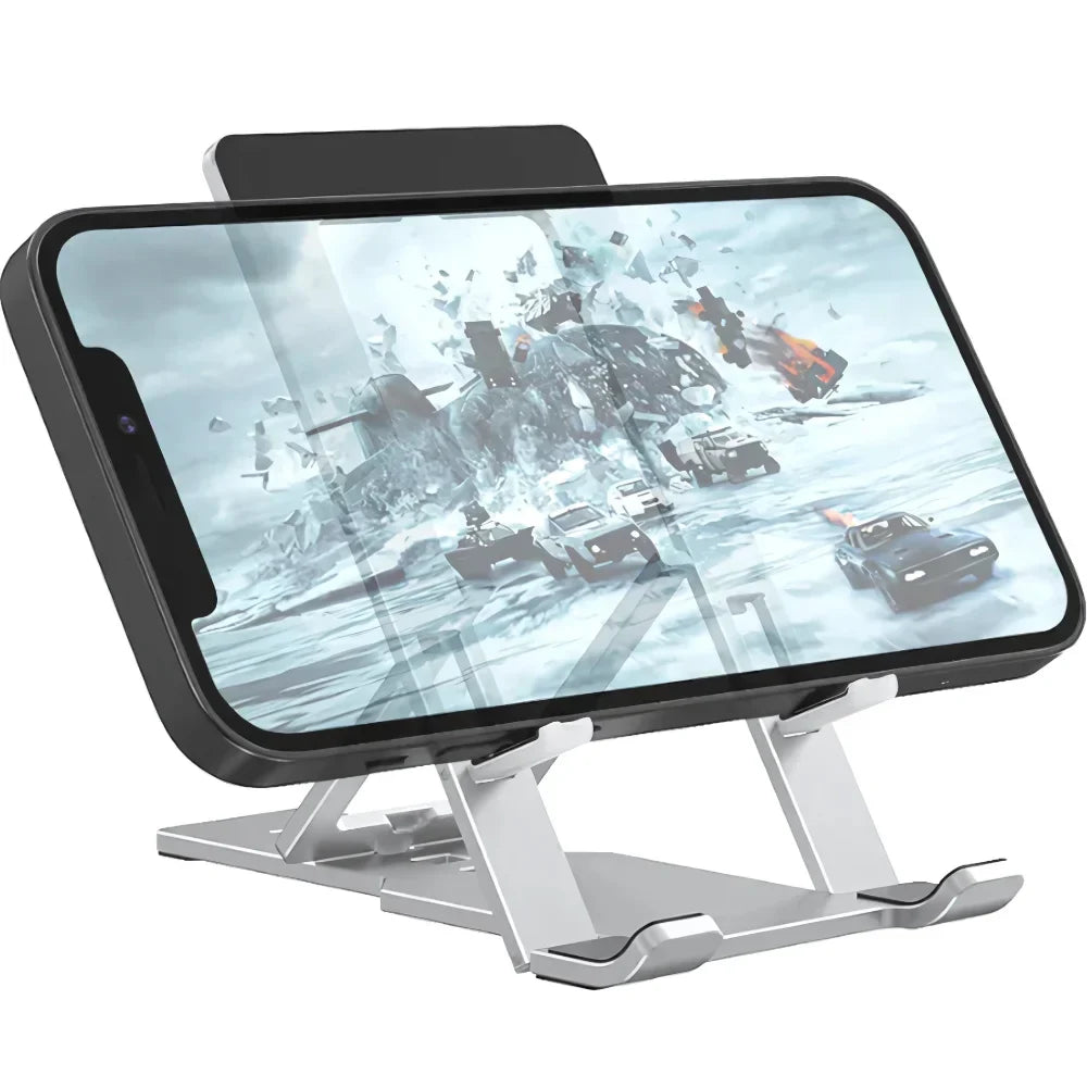 Anywhere Comfort: Aluminum Laptop & Mobile Stand Set - Pain-Free Workspace Solution