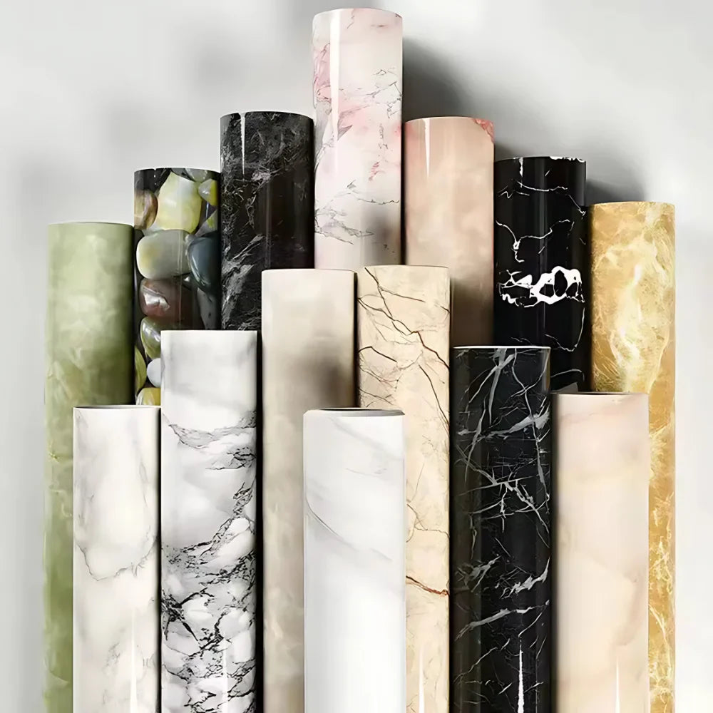 2 Rolls of GlowStone Surface Film (60x200cm each)- Instant Marble Shine!