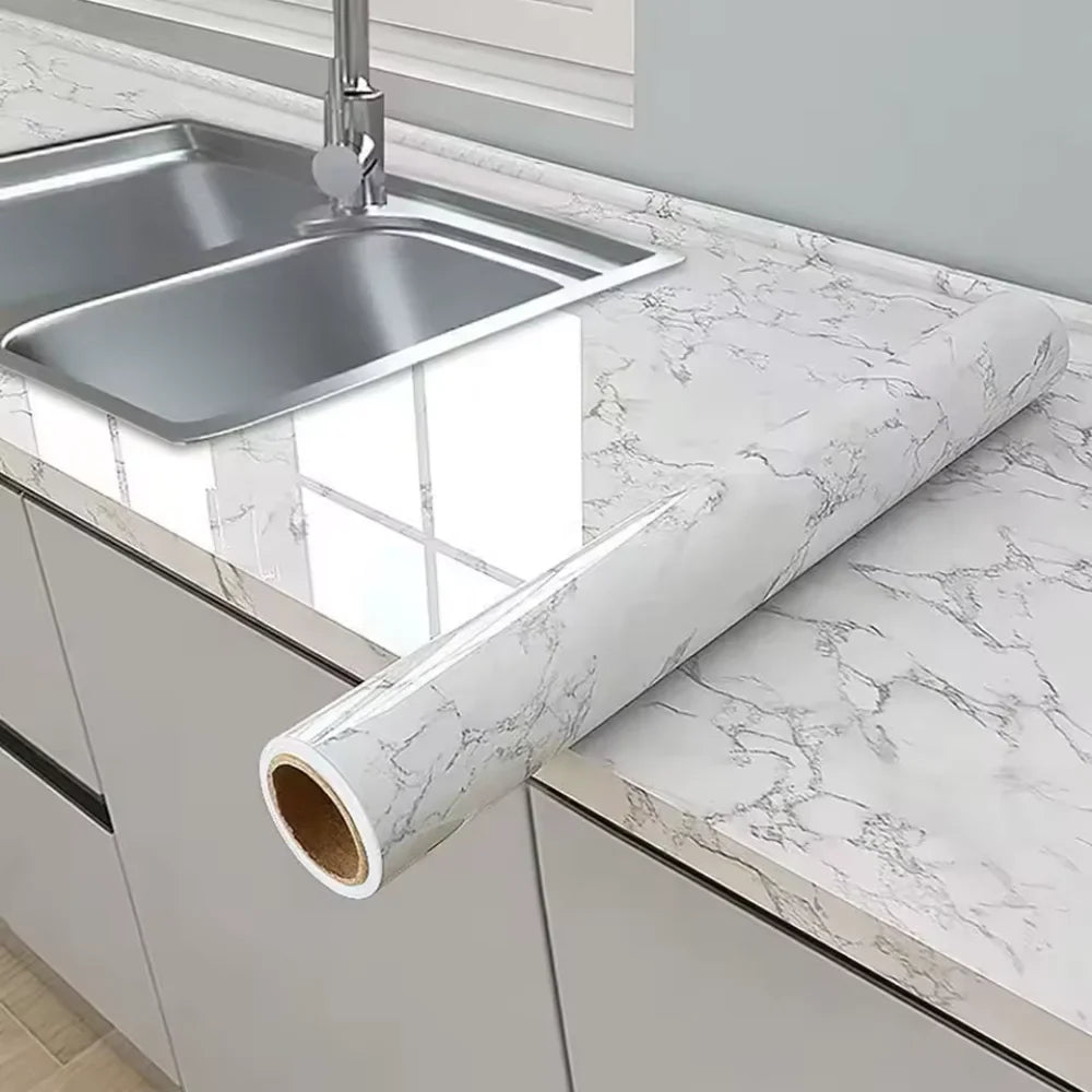 2 Rolls of GlowStone Surface Film (60x200cm each)- Instant Marble Shine!