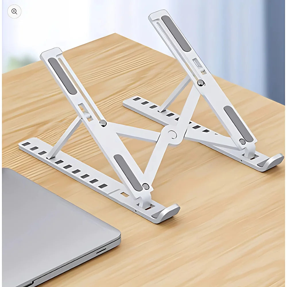 Anywhere Comfort: Aluminum Laptop & Mobile Stand Set - Pain-Free Workspace Solution