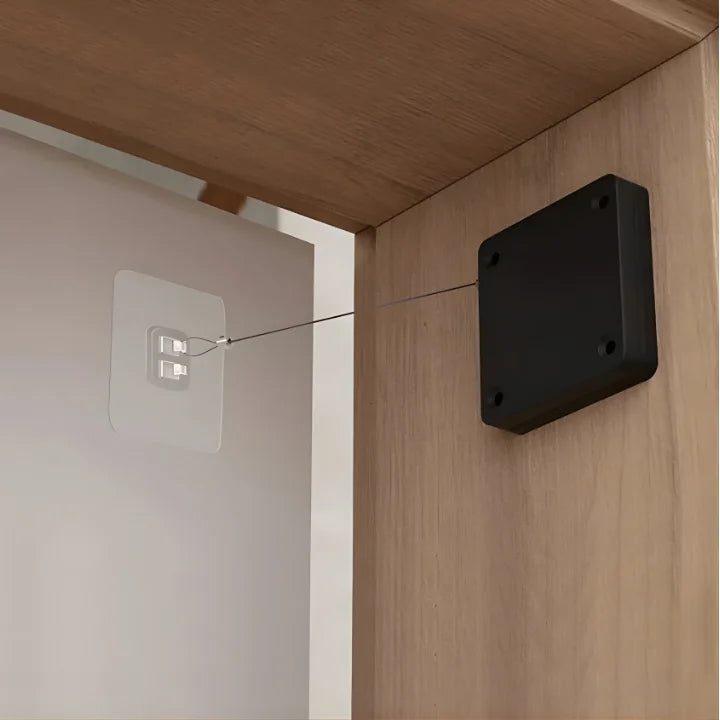 Instant Self-Closing Door Kit | No-Drill, Retractable Draft Stopper