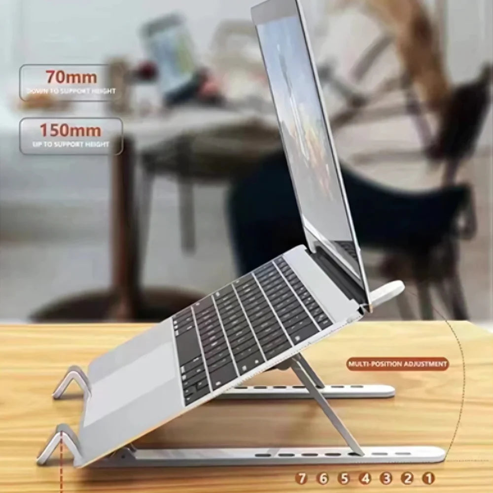 Anywhere Comfort: Aluminum Laptop & Mobile Stand Set - Pain-Free Workspace Solution