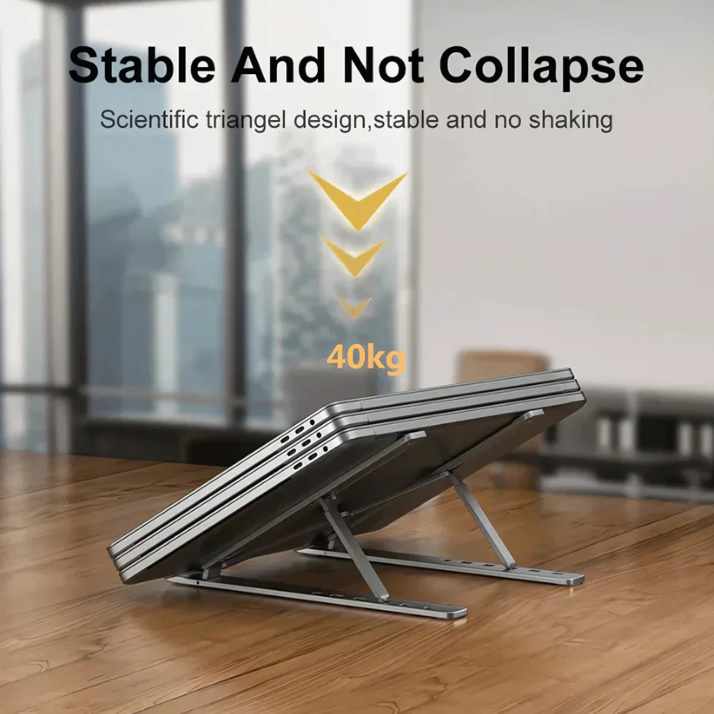 Anywhere Comfort: Aluminum Laptop & Mobile Stand Set - Pain-Free Workspace Solution