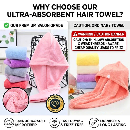 Salon Smooth Microfiber Hair Towel