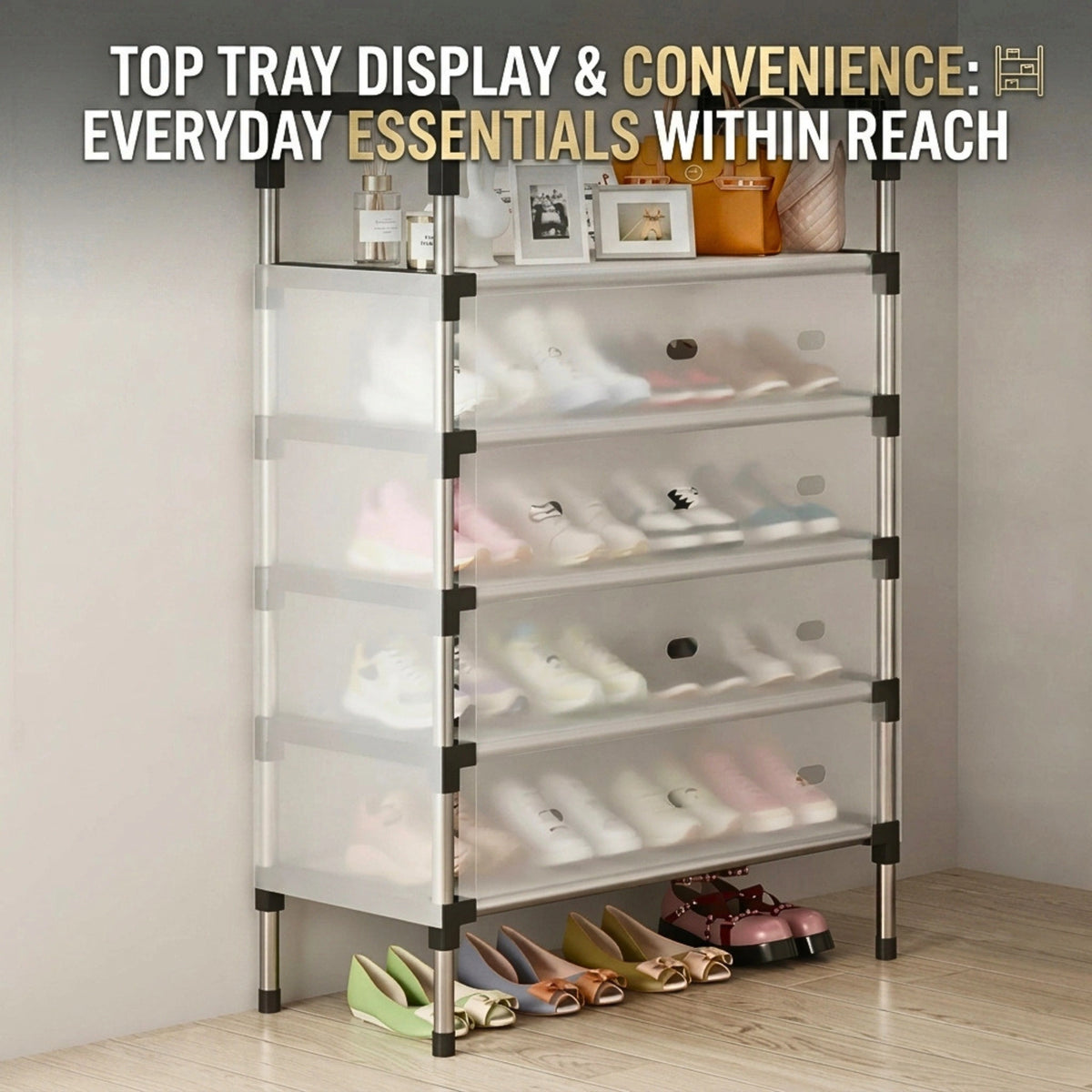 FlexiStack 5-Tier Shoe Cabinet