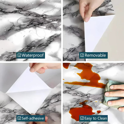2 Rolls of GlowStone Surface Film (60x200cm each)- Instant Marble Shine!