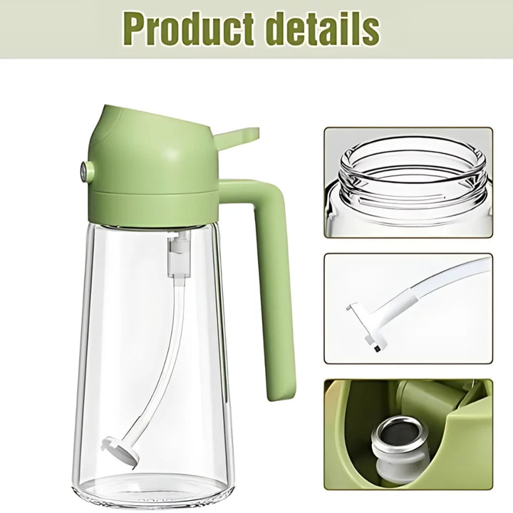 Precise Oil Dispenser: Spray & Pour for Easy Healthy Cooking