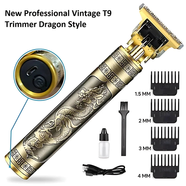 Professional T9 Trimmer – Heavy-Duty All-Metal Zero-Cut Shaver