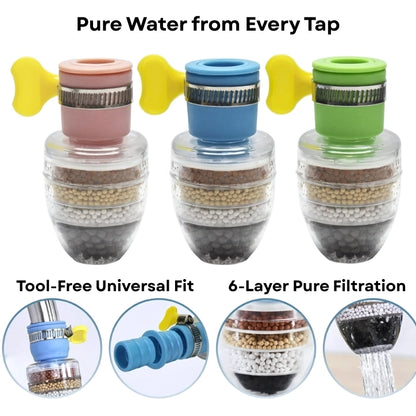 6-Layer Universal Tap Water Purifier (Pack of 3)