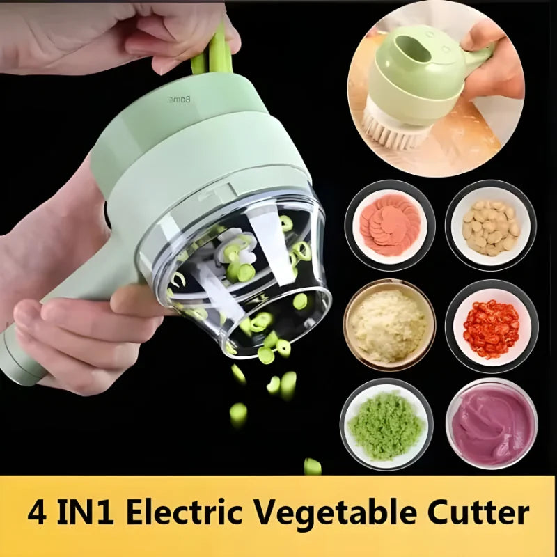 The RapidPrep 4-in-1 Cordless Electric Food Chopper & Cleaning System