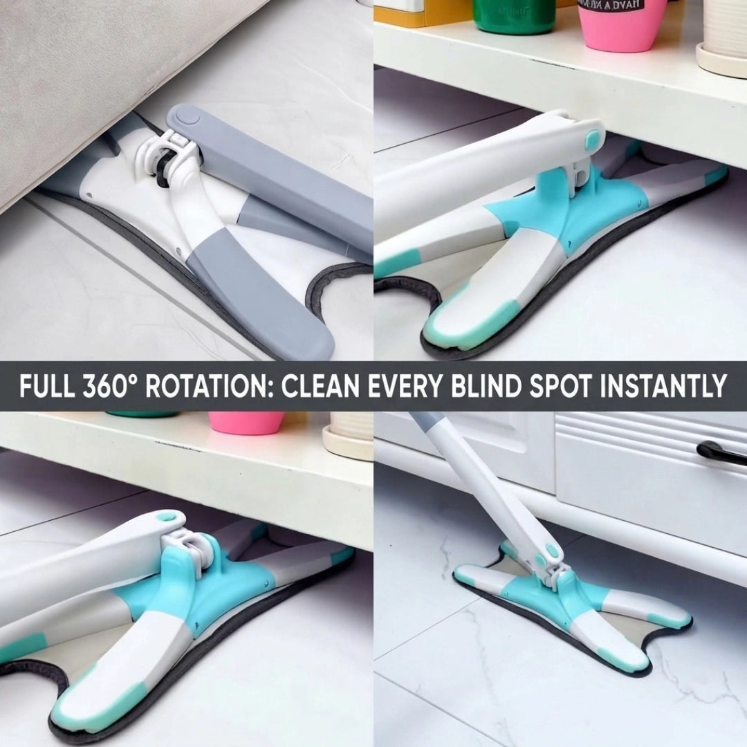 360° X-Shape Self-Squeezing Hands-Free Microfiber Mop