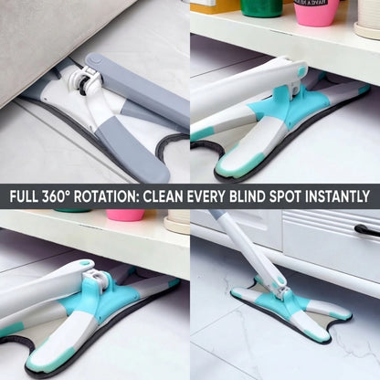 360° X-Shape Self-Squeezing Hands-Free Microfiber Mop