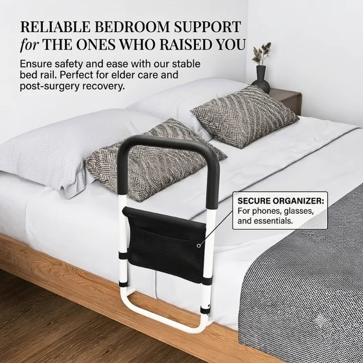 Bedside Bed Safety Rail – Non-Slip Support Grip & Stand Assist Device