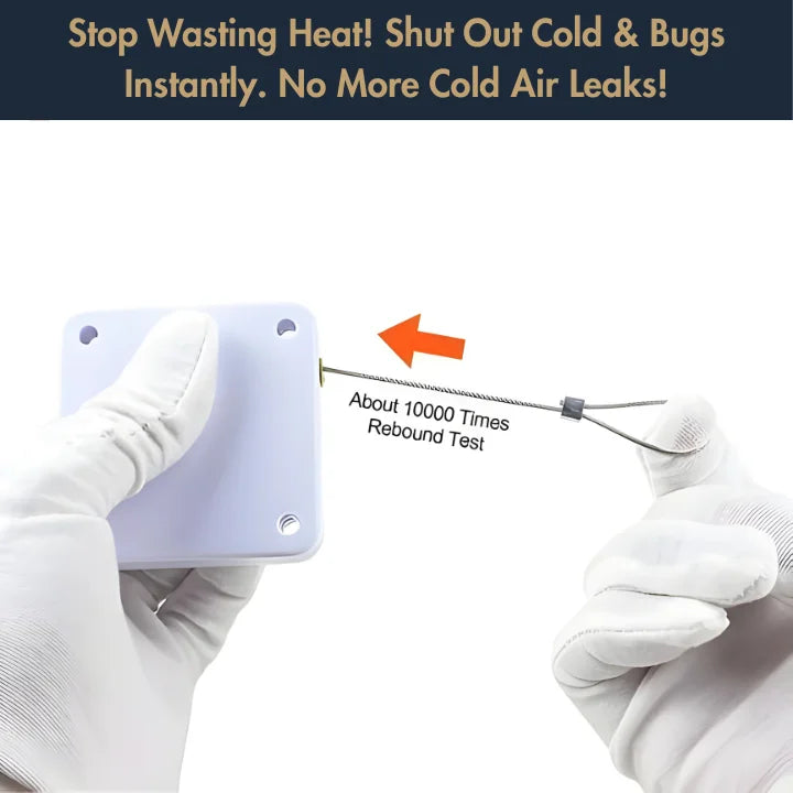 Instant Self-Closing Door Kit | No-Drill, Retractable Draft Stopper