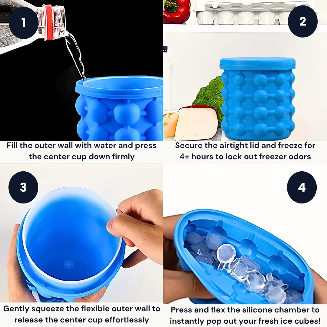 ChillCube Space-Saving Ice Maker Bucket