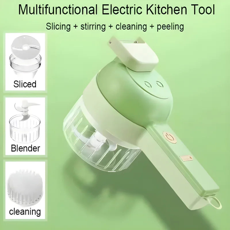 The RapidPrep 4-in-1 Cordless Electric Food Chopper & Cleaning System