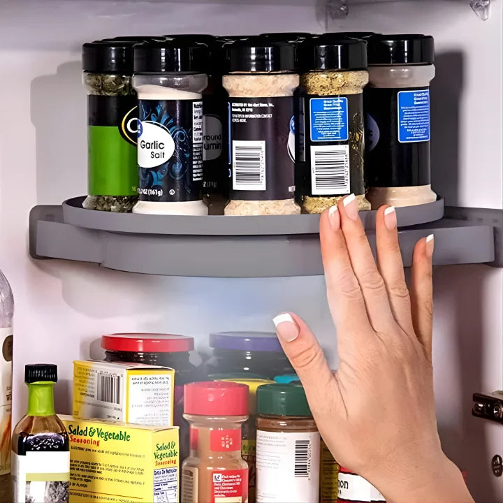 No-Drill 360° Corner Kitchen / Bath Shelf: The Instant Fridge & Cabinet Organizer