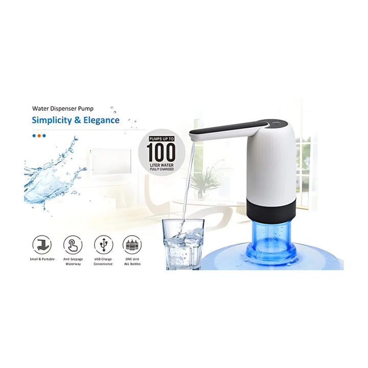 Pure Water, Effortlessly: Rechargeable Dispenser