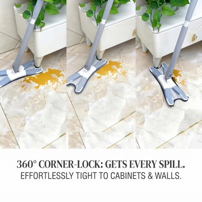 360° X-Shape Self-Squeezing Hands-Free Microfiber Mop