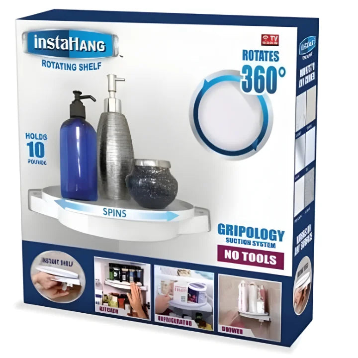 No-Drill 360° Corner Kitchen / Bath Shelf: The Instant Fridge & Cabinet Organizer