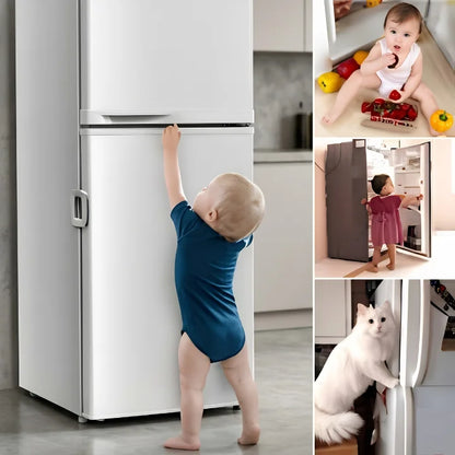 Smart Auto-Lock Refrigerator Safety Lock – Heavy-Duty Child & Pet Proof Fridge Door Guard