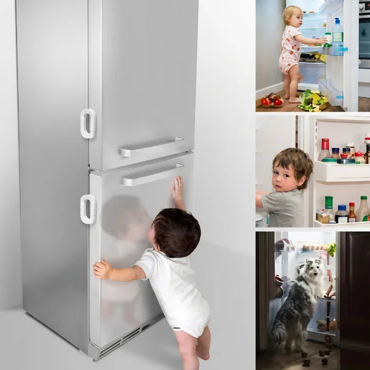 Smart Auto-Lock Refrigerator Safety Lock – Heavy-Duty Child & Pet Proof Fridge Door Guard