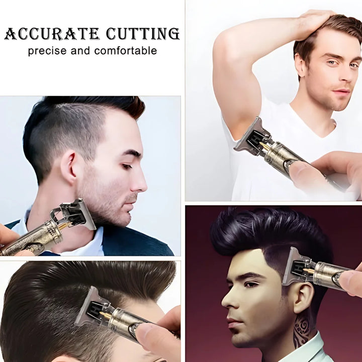 Professional T9 Trimmer – Heavy-Duty All-Metal Zero-Cut Shaver