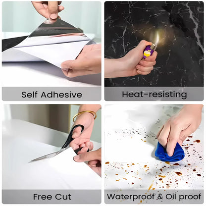 2 Rolls of GlowStone Surface Film (60x200cm each)- Instant Marble Shine!