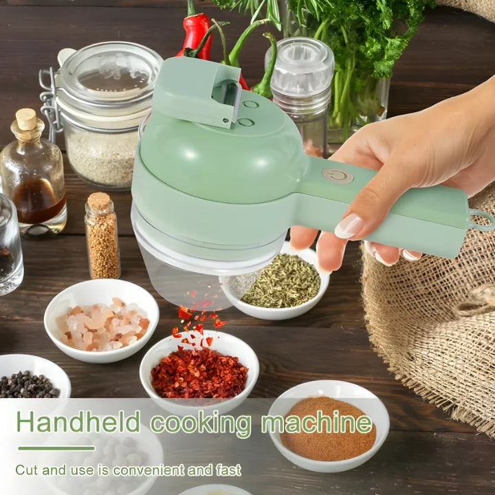 The RapidPrep 4-in-1 Cordless Electric Food Chopper & Cleaning System