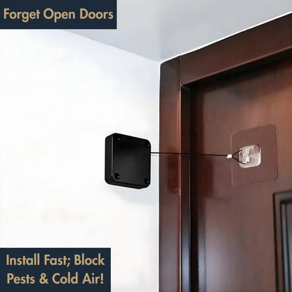 Instant Self-Closing Door Kit | No-Drill, Retractable Draft Stopper