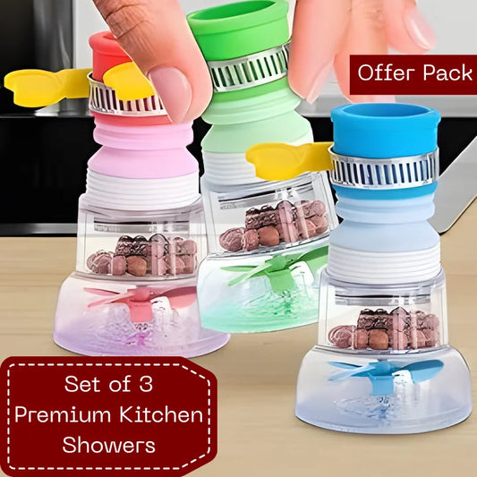 3 Kitchen Showers in 1 Order (360° Clean Flow)