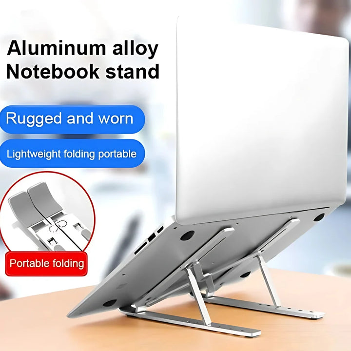 Anywhere Comfort: Aluminum Laptop & Mobile Stand Set - Pain-Free Workspace Solution