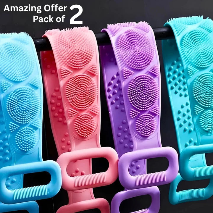 PureScrub Silicone Bath Scrubbing Belts (Pack of 2)