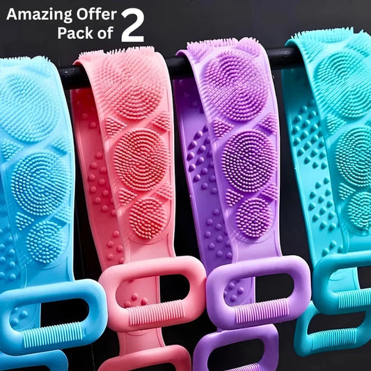 PureScrub Silicone Bath Scrubbing Belts (Pack of 2)