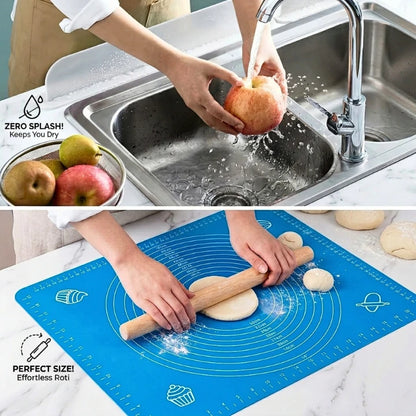 2-in-1 Kitchen Deal: Non-Stick Silicone Baking Mat + Sink Water Splash Guard