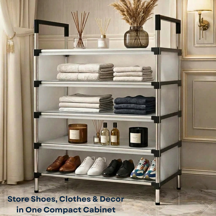 FlexiStack 5-Tier Shoe Cabinet