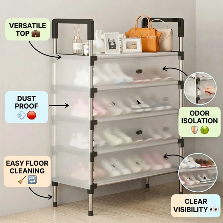 FlexiStack 5-Tier Shoe Cabinet