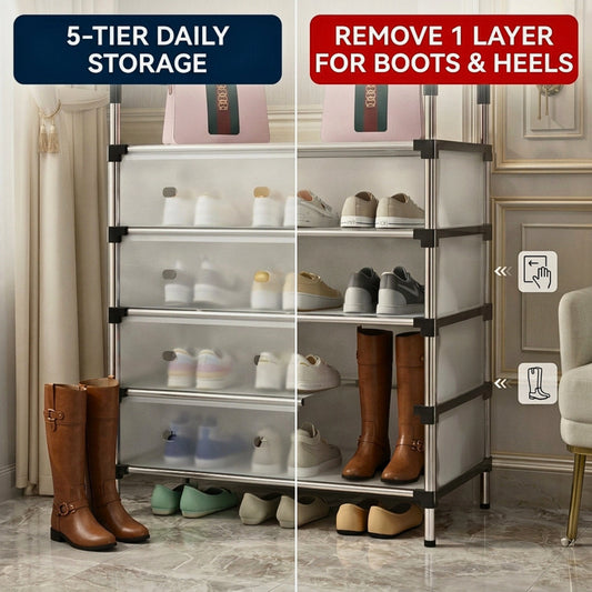FlexiStack 5-Tier Shoe Cabinet