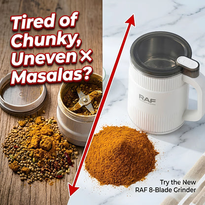 8-Blades Stainless Steel Electric Spice, Grain & Nuts Grinder (500 ML)